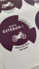 Vehicle Parking Sticker Sheets