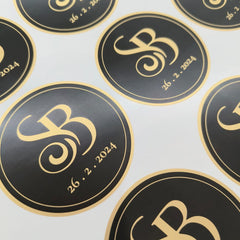 Gold Matte PET (Plastic) Sticker/Label Sheets