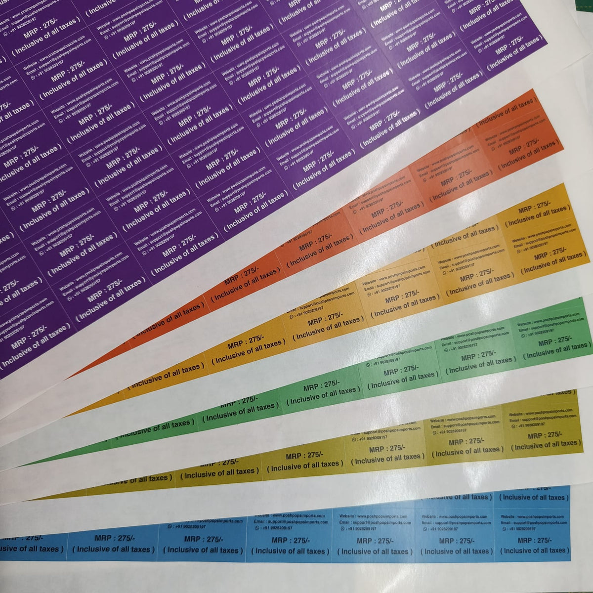 Black Back Paper Sticker/Label Sheets (Correction Stickers) – Sticker ...