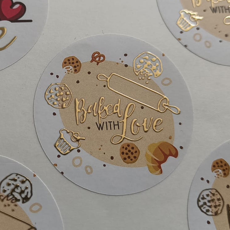 Bakers - Gold Foil Stickers